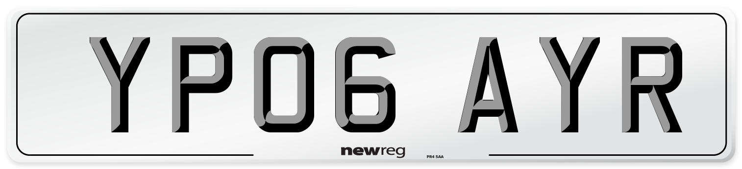 YP06 AYR Number Plate from New Reg